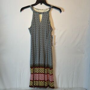 Stylish Geometric Print Midi Dress